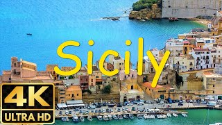 The Best of Sicily in 8 minutes  Sicily in 4K cities beaches volcanoes lava [upl. by Ecirpac]