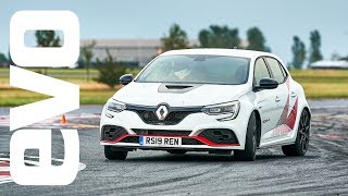 Renault Megane RS TrophyR track test  evo REVIEW [upl. by Nilyac]