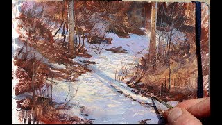 Start a Gouache Painting with Wild Brushstrokes [upl. by Wesa]