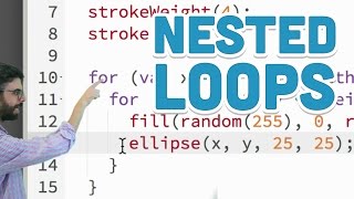 42 Nested Loops  p5js Tutorial [upl. by Nabal]