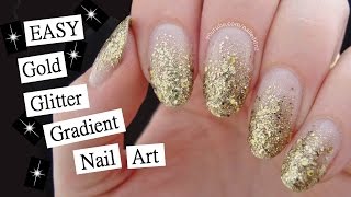 15 Minute Glitter Gradient Nail Art  Perfect For Beginners [upl. by Lledra763]