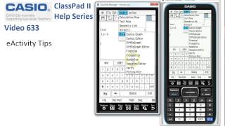 ClassPad Help 633  eActivity Tips [upl. by Thayne]