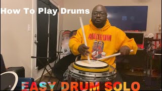 How To Play Drums  Easy Snare Drum Solo for Beginners [upl. by Eiramyelhsa]