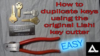 348 How to duplicate a key with the Lishi key cutter [upl. by Klecka604]