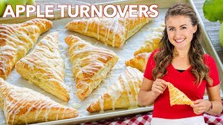 Easy Apple Turnover Recipe  Simple Glaze for Apple Turnovers [upl. by Kronick295]