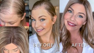 Hair Topper101 How To Style A Hair Topper Quickly amp Make The Hairline Natural [upl. by Alleira]