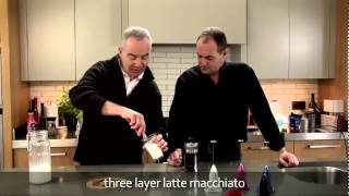 aerolatte  milk frother makes three layer caffè latte macchiato [upl. by Bruni]