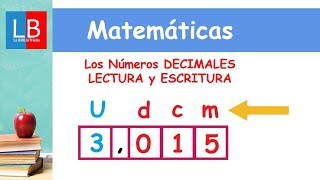 Los Números DECIMALES LECTURA y ESCRITURA ✔👩‍🏫 PRIMARIA [upl. by Astera]