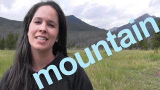 How to Say MOUNTAIN and SENTENCE  American English [upl. by Denna]