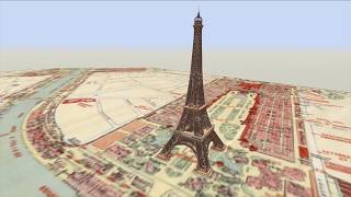 Eiffel Tower Animated Construction Timelapse [upl. by Marzi]