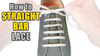 Straight Bar Lacing Tutorial – Professor Shoelace [upl. by Gamber]