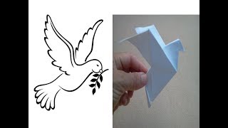 Origami Dove🕊️☮️ DIY Paper Crafts  Cómo Hacer una Paloma de Papel Manualidades Papiroflexia [upl. by Ennaylloh558]