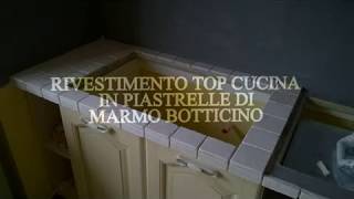 Rivestimento top cucina piastrelle di marmo [upl. by Inilahs]