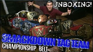 WWE SMACKDOWN TAG TEAM CHAMPIONSHIP TITLE BELT UNBOXING [upl. by Ecinreb]