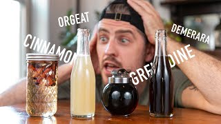 4 EASY to Make Cocktail Syrups  grenadine amp orgeat [upl. by Freud]