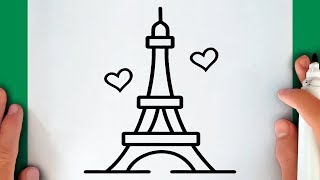 HOW TO DRAW THE EIFFEL TOWER [upl. by Annonyw]