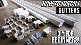 How To Install Gutters For Beginners Easy DIY Home Project [upl. by Lativa555]