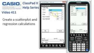 ClassPad Help 411  Scatterplot and Regression [upl. by Aivon]