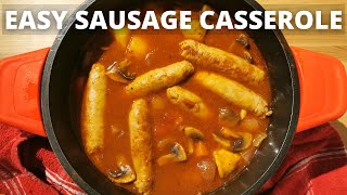 Easy Sausage Casserole Recipe  The Secret Yorkshire Cook [upl. by Chappelka47]