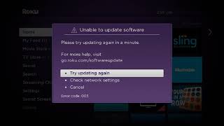 3 Ways To Fix Roku Error Code 003  Unable to update software [upl. by Lengel6]