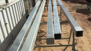 How to set steel posts in concrete part 1 in brisbane [upl. by Christmas]