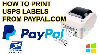 How to Print 4x6 Shipping Label for USPS Postage from Paypalcom instead of USPScom on Windows [upl. by Nilyad]