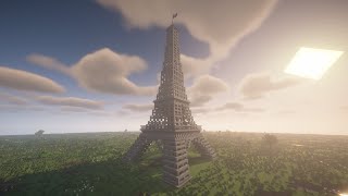 How to build the Eiffel Tower on Minecraft [upl. by Enylodnewg]