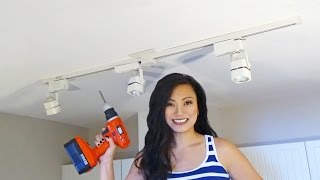 How to Install Track Lighting  Changing a Light Fixture For Beginners [upl. by Hatch592]