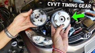 HOW TO REPLACE CVVT TIMING GEAR ON HYUNDAI ELANTRA 18 20 NU [upl. by Elene]