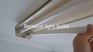 How to change replace a fluorescent light bulb and starter [upl. by Lebisor884]