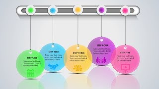 Colorful Hanging options infographic slide in PowerPoint [upl. by Flossi]