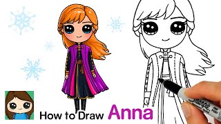 How to Draw Anna  Disney Frozen 2 [upl. by Chellman439]