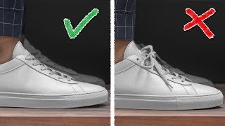 HOW TO HIDE YOUR LACES Easy  Fast Shoelace Hack [upl. by Mohsen]