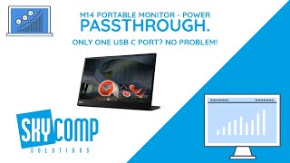 How to Setup the Lenovo M14 Portable Monitor to Display and Passthrough Charging to Your Laptop [upl. by Onirotciv]