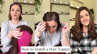 Hair Topper 101 How To Install A Hair Topper At Home [upl. by Hen511]