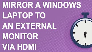 How to connect and mirror a Windows laptop to an external monitor screen via HDMI 2021 [upl. by Etram]