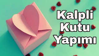 KALPLİ KUTU YAPIMI  Hediye Kutusu Yapımı  Origami Kutu Yapımı [upl. by Ezzo333]