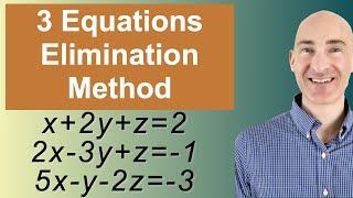 Solving Systems of 3 Equations Elimination [upl. by Sang165]