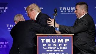 Donald Trump rushed off stage during rally in Nevada [upl. by Christianity75]