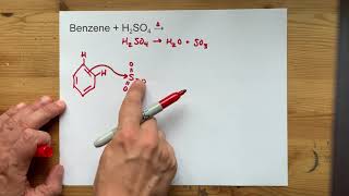 Benzene  H2SO4   Sulfonation [upl. by Ateekan]