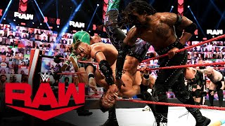 Over the Top Rope Tag Team Battle Royal Raw June 7 2021 [upl. by Eedahs]