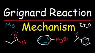 Grignard Reagent Synthesis Reaction Mechanism  Organic Chemistry [upl. by Nauqat]