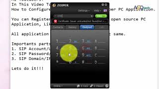 How to Configure Zoiper Desktop Application  SIP Account Configuration with Zoiper Software [upl. by Charisse262]