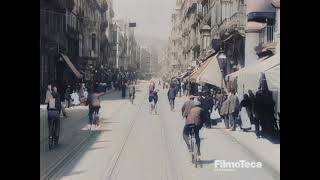 Barcelona 1909 Tram Tramvia Tranvía Colorized HD [upl. by Iramaj335]