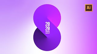 Fastest Way To Make This SMOOTH GRADIENT DESIGN In Illustrator [upl. by Emyaj130]