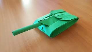 KAĞITTAN TANK YAPIMI  How to Make a Paper Tank Origami tank [upl. by Osicran269]