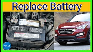 How to EASILY Replace the Battery  Hyundai Santa Fe 20132018 [upl. by Zacarias]