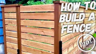 How To Build A Fence  DIY PRIVACY FENCE [upl. by Ithnan]