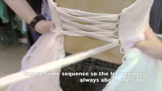 3 Simple Steps to Lace up your Corset Wedding Gown [upl. by Liza249]