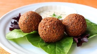 How to Make Falafel  Crispy Fried Garbanzo BeanChickpea Fritter Recipe [upl. by Polly]